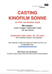 CASTING KINOFILM: SONNE – WIR SUCHEN: Arabische MÃ¤nner, ca. 45 - 60 J.

Keine Schauspielerfahrung notwendig! 
Geringe Deutschkenntnisse ausreichend